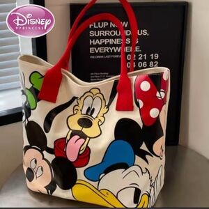 New Disney Character Canvas Tote Bag